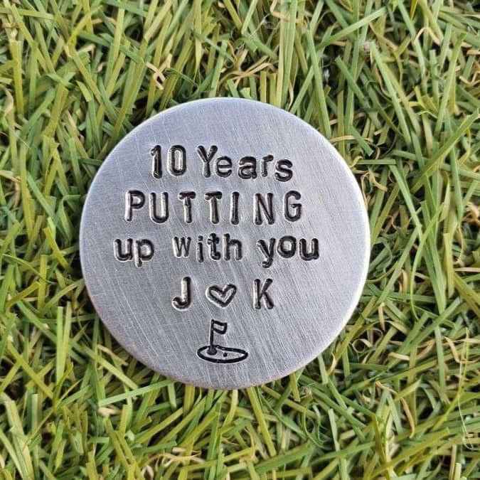 10th Wedding Anniversary Gifts Aluminium and Tin Gift10 YEARS PUTTING UP WITH YOU.