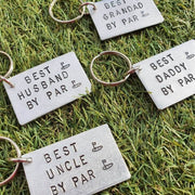 Hand Stamped Personalised Keychain Keyring Anniversary Gifts