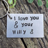 Hand Stamped Personalised Keychain Keyring Anniversary Gifts