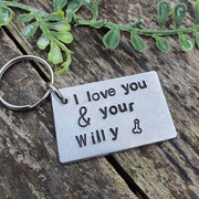 Hand Stamped Personalised Keychain Keyring Anniversary Gifts