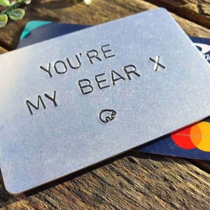 You're My Bear Wallet Insert Boyfriend Gifts 