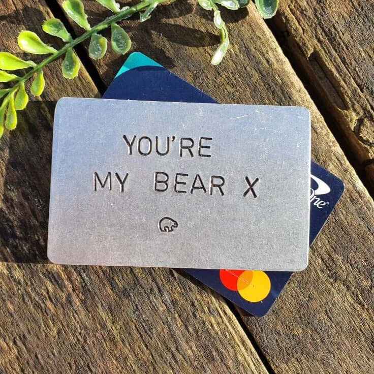 You're My Bear Wallet Insert Boyfriend Gifts 