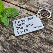 Hand Stamped Personalised Keychain Keyring Anniversary Gifts