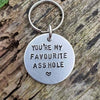 Hand Stamped Personalised Keychain Keyring Anniversary Gifts