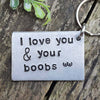 Hand Stamped Personalised Keychain Keyring Anniversary Gifts