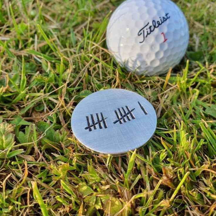 11th Anniversary 11 Tally Mark Golf Ball Marker Husband Gifts