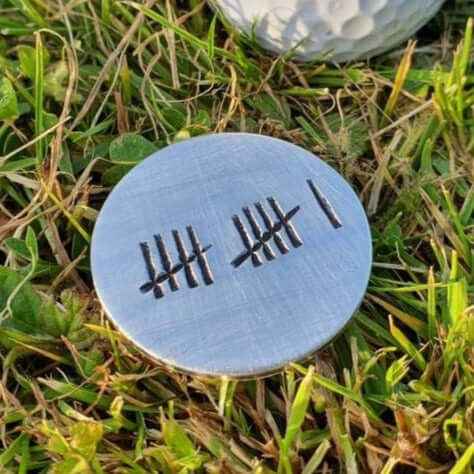 11th Anniversary 11 Tally Mark Golf Ball Marker Husband Gifts