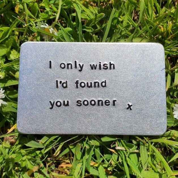 Hand Stamped Personalised Keychain Keyring Anniversary Gifts I Only Wish I'd Found You Sooner