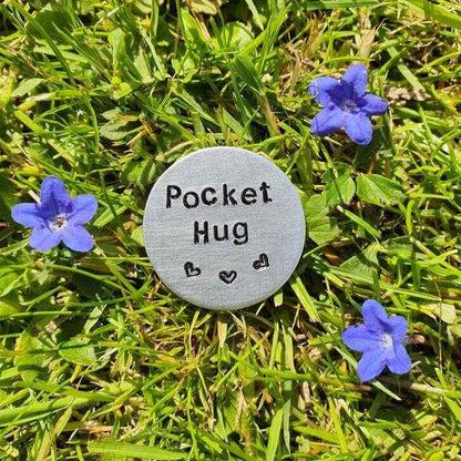 Hand Stamped Personalised Keychain Keyring Anniversary GiftsPocket Hug