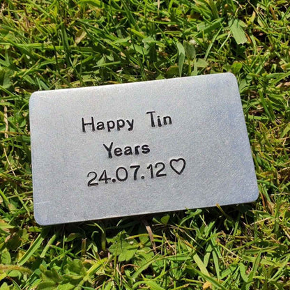 10th Wedding Anniversary Gifts Happy Tin Years and Tin Gift
