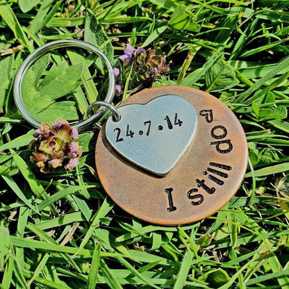 8th Wedding anniversary gift Bronze Anniversary GiftsI Still Do Keychain
