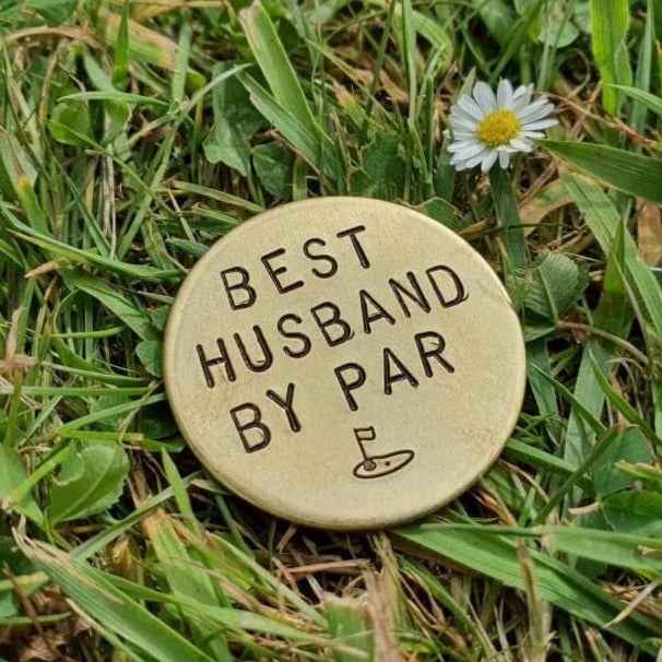 Hand Stamped Personalised Keychain Keyring Anniversary GiftsBest Husband By Par