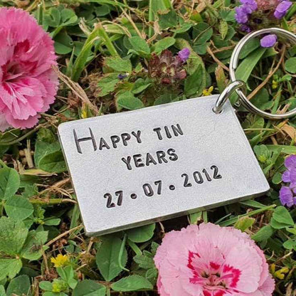 10th Wedding Anniversary Gifts HAPPY TIN YEARS and Tin Gift