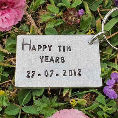 10th Wedding Anniversary Gifts HAPPY TIN YEARS and Tin Gift