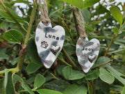 Hand stamped dog tags personalised pet id disc dog collar tag copper Steel gold