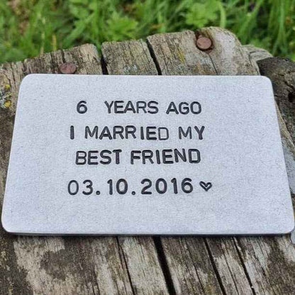 Hand Stamped Gifts 6th Iron Anniversary Gifts For Him Her 6 Years6th Wedding Anniversary Gift