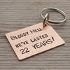 22nd Wedding Anniversary Gifts Copper Anniversary Gift 22nd Anniversary Bloody Hell We've Lasted 22 Years Keychain Funny
