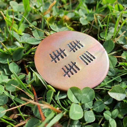 Hand Stamped Personalised Keychain Keyring Anniversary Gifts19 Years Tally Mark
