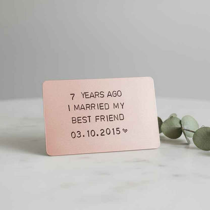 7th Wedding Anniversary Gifts Copper Anniversary Gift7 Years