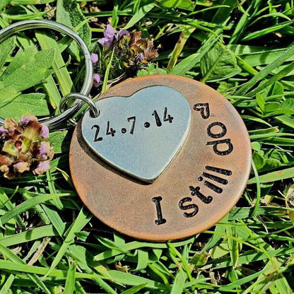 19th wedding anniversary gift Copper and Bronze Anniversary GiftsI Still Do Keyring
