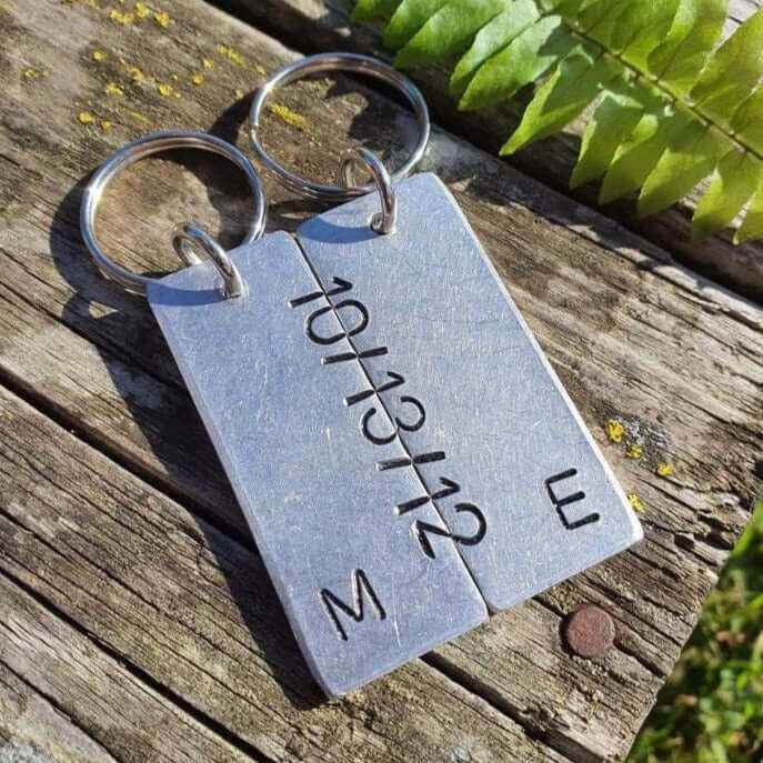Set Of 2 Personalised Keyrings