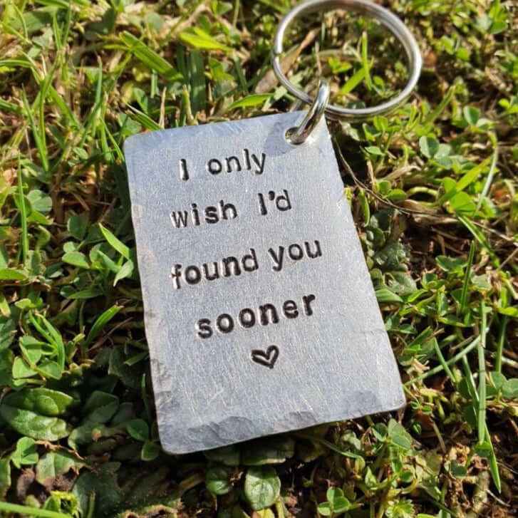Hand Stamped Gifts 6th Iron Anniversary Gifts For Him Her 6 YearsI Only Wish I'd Found You Sooner