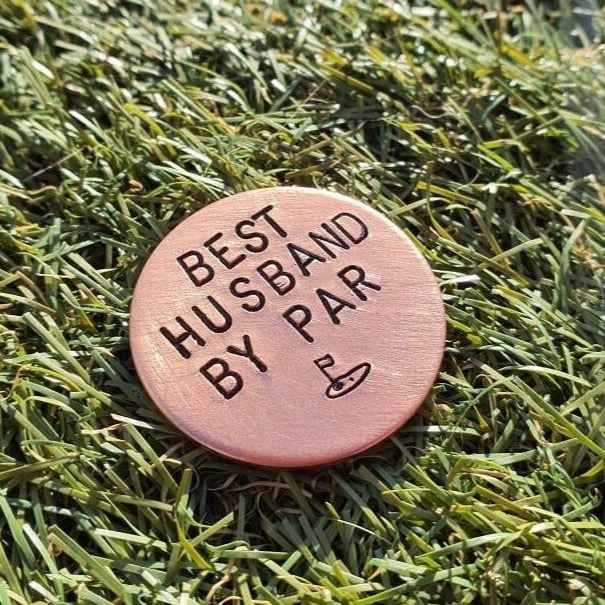 Hand Stamped Personalised Keychain Keyring Anniversary GiftsBest Husband By Par