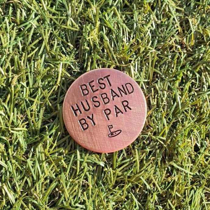 Hand Stamped Personalised Keychain Keyring Anniversary GiftsBest Husband By Par