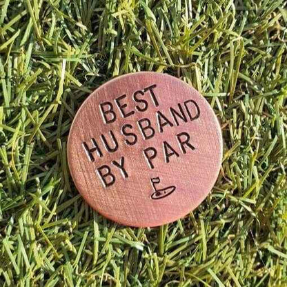 Hand Stamped Personalised Keychain Keyring Anniversary GiftsBest Husband By Par