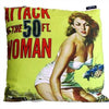 Attack Of The 50Ft Woman Old Movie Retro Cushion Cover