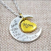 love you to the moon and back mom necklace mum jewellery